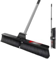 🧹 efficient 24-inch stiff bristle push broom for outdoor sweeping and heavy-duty cleaning - ideal for gardens, yards, patios, and more! logo