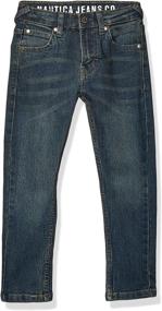 img 4 attached to Nautica Skinny Stretch Denim Driftwood Boys' Clothing : Jeans