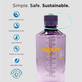 img 2 attached to 💧 Nalgene Tritan 32oz Narrow Mouth BPA-Free Water Bottle in Cerulean Blue