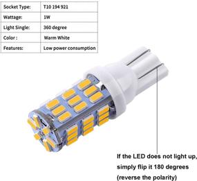 img 3 attached to 🔆 AOKEzl 921 RV Интерьерная LED лампочка - T10 912 194 Замена светильника в кемпере - Сверхяркий 42-SMD - Теплый Белый, 20 штук