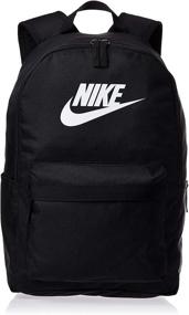 img 4 attached to Stylish Nike Heritage Backpack 🎒 Black White for Modern Urban Explorers