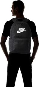img 1 attached to Stylish Nike Heritage Backpack 🎒 Black White for Modern Urban Explorers