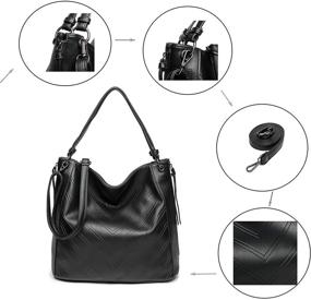 img 3 attached to Capacity Shoulder Leather Cross Body Satchel