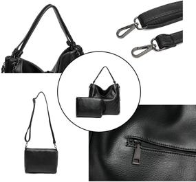 img 1 attached to Capacity Shoulder Leather Cross Body Satchel