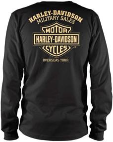img 1 attached to Harley-Davidson Military Patriotic Skull Long-Sleeve Tee - Willie G Flag, Overseas Tour