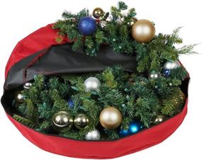 img 2 attached to Santa's Bags 36-Inch Wreath Storage Container: Secure and Convenient Christmas Wreath Holder