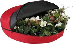 img 3 attached to Santa's Bags 36-Inch Wreath Storage Container: Secure and Convenient Christmas Wreath Holder