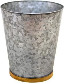 img 2 attached to 🗑️ nu-steel CFT8H Confetti Collection Wastebasket: Ideal Home & Bathroom Accessory, Galvanized Sheet Metal and Wood Blend