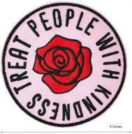 treat people kindness embroidered patches logo