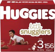 👶 huggies little snugglers size 3 diapers: convenient 156 ct pack for your baby's comfort logo