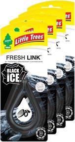 img 3 attached to 🚗 Little Trees CTK-52031-24-CHPA Car Air Freshener - Fresh Link with Long-Lasting Scent, Clips Anywhere - Black Ice, 4-Pack