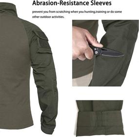 img 1 attached to 🏕️ XKTTAC Hiking Shirts: Tactical Combat Military Shirt with Pockets - 1/4 Zip Long Sleeve