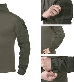 img 2 attached to 🏕️ XKTTAC Hiking Shirts: Tactical Combat Military Shirt with Pockets - 1/4 Zip Long Sleeve