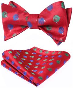 img 4 attached to HISDERN Christmas Candy Pocket Square Men's Accessories