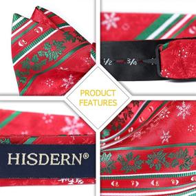 img 1 attached to HISDERN Christmas Candy Pocket Square Men's Accessories