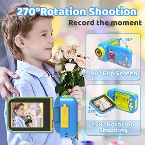 img 3 attached to 🎥 Fun and Versatile NiCuZnGa Camcorder Rotating Recorder for Kids