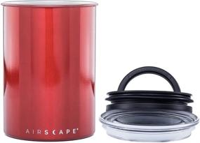 img 2 attached to ☕️ Airtscape Coffee and Food Storage Canister - Preserving Food Freshness with Patented Airtight Lid and Two Way Valve, Stainless Steel Container, 7-Inch Medium Can, Candy Apple Red