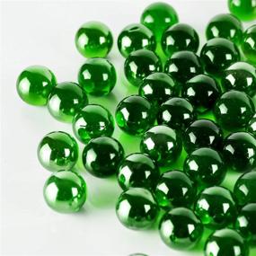 img 1 attached to 🔮 CYS EXCEL X-Large Green Glass Marble Gemstone Vase Fillers - 1LB (Approx. 20 PCS), Multiple Color Choices - Decorative Aquarium Glass Beads, Mosaic Glass Gem Pebbles, Floral Supplies