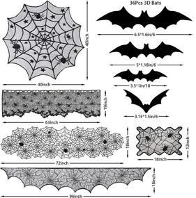 img 3 attached to 🕸️ Spook up your Halloween Décor: Spiderweb Tablecloth for a Haunted Fireplace