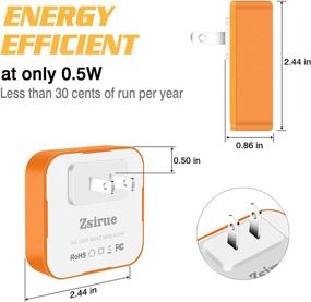 img 2 attached to Zsirue Night Lights: Plug-in Dusk to Dawn LED Night Light Guide 4-Pack for Bedroom, Bathroom, Toilet, Stairs, Kitchen, Hallway (Red) - Effective Sensing & Wall-Ready Convenience!