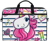 valler laptop bag, stylish unicorn girl shoulder messenger bag, 15-inch laptop case with multicolor design, business briefcase for women and men, 11x15 inch logo