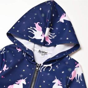 img 2 attached to 🦄 Adorable Girls Unicorn Hoodie Jacket: Zip Up Sweatshirt with Pockets