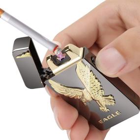 img 2 attached to 🔥 Kivors USB Rechargeable Flameless Dual Pulse Arc Cigarette Lighter Belief, Black Eagle: A Review