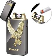 🔥 kivors usb rechargeable flameless dual pulse arc cigarette lighter belief, black eagle: a review logo