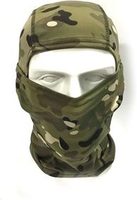 img 2 attached to 🎭 H World Shopping Tactical Outdoor Camo Hood Ninja Balaclavas - Full Face Head Mask in 4 Colors: Versatile Mask for Ultimate Outdoor Protection