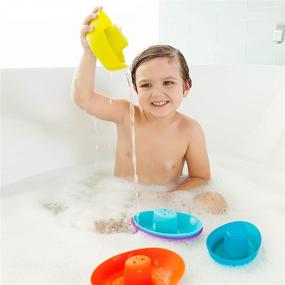 img 2 attached to Pack of 5 Multicolor Boon Stacking Boats Bath Toys