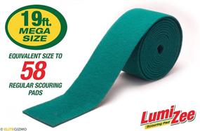 img 2 attached to 🧽 Economy Size Heavy Duty Scrub Sponge Roll - 19ft Green Scouring Pad, Ideal for Tough Stains and Cleaning Pans, Dishes, Stoves, Cars, Bathroom, Sinks, Industrial, Home Use