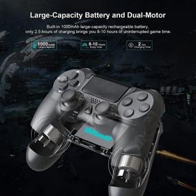 img 1 attached to Enhanced Wireless PS4 Controller: Dual Vibration, Audio Function, LED Indicator, Analog Joysticks & D-pad