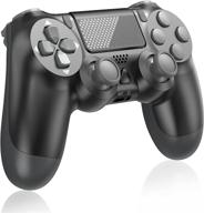 enhanced wireless ps4 controller: dual vibration, audio function, led indicator, analog joysticks & d-pad logo