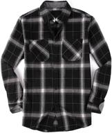 stay cozy and fashionable with warhorsee flannel sleeve regular button men's clothing logo