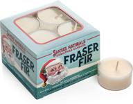 🕯️ santa's naturals fraser fir tea light candles – christmas tree fragrance, sustainably sourced soy & beeswax, 12 candles, 4-hour burn time логотип