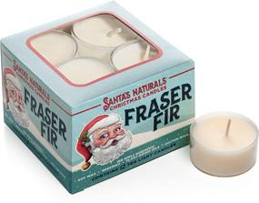 img 4 attached to 🕯️ Santa's Naturals Fraser Fir Tea Light Candles – Christmas Tree Fragrance, Sustainably Sourced Soy & Beeswax, 12 Candles, 4-Hour Burn Time