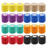 🎉 yuelong 24pack self adhesive tape - multipurpose 2” x 5 yards self-adherent tattoo wrap, sports tape and bandage rolls in mix colors logo