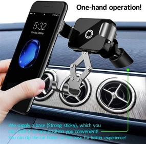 img 1 attached to 📱 Zuton Gravity Car Phone Mount: Air Vent Clip Holder for iPhone XS/Max/XR/X/8/7/6 Plus Galaxy S10/S9 - One-Handed Auto-Lock & Release!