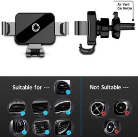 img 2 attached to 📱 Zuton Gravity Car Phone Mount: Air Vent Clip Holder for iPhone XS/Max/XR/X/8/7/6 Plus Galaxy S10/S9 - One-Handed Auto-Lock & Release!