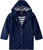 wantdo lightweight long rain jacket for boys and girls - waterproof hooded raincoat logo