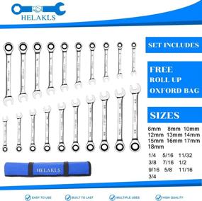 img 1 attached to 🔧 HELAKLS 20-Piece 12-Point Combination Mechanic Set