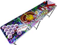 alice's psychedelic poker beer pong table in las vegas – cup holes with hole covers for optimum enhancement логотип