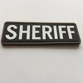 img 2 attached to 🤠 Sheriff Patch. High-Quality PVC Rubber Tactical Patch with Convenient Hook Fastener Backing. Discover uuKen Tactical Gear's Ultimate Sheriff Patch!