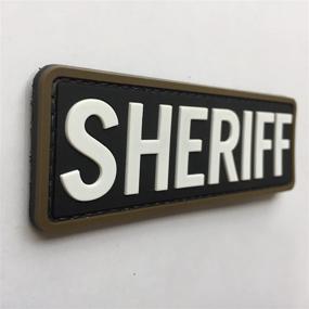 img 3 attached to 🤠 Sheriff Patch. High-Quality PVC Rubber Tactical Patch with Convenient Hook Fastener Backing. Discover uuKen Tactical Gear's Ultimate Sheriff Patch!