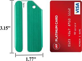 img 2 attached to Gostwo Metal Luggage Tags Bag Tag Stainless Steel Loop (Green 2 Pcs Set)