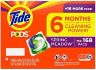 🌸 save time and money with tide pods liquid laundry detergent pacs, spring meadow (168 ct.) es logo