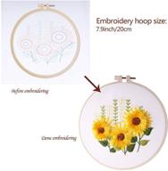 🌸 search-optimized embroidery kits: vibrant flower and plant designs, complete embroidery starter sets with patterns, hoop, threads, tools, and stamped cloth - ideal beginner kit logo