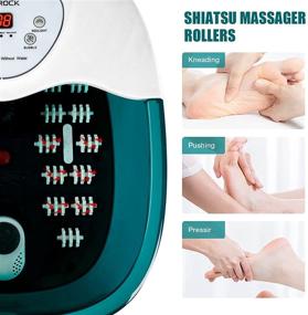 img 2 attached to ⚡️ Ultimate Foot Spa Bath Massager: Soak, Massage, and Relieve Foot Pain with Heat, Bubbles, and Vibration - Includes Massaging Rollers, Jests, Pumice Stone, and Medicine Box