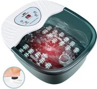 ⚡️ ultimate foot spa bath massager: soak, massage, and relieve foot pain with heat, bubbles, and vibration - includes massaging rollers, jests, pumice stone, and medicine box logo