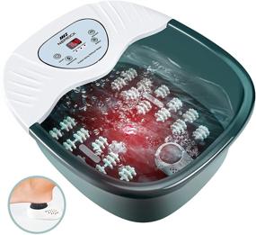 img 4 attached to ⚡️ Ultimate Foot Spa Bath Massager: Soak, Massage, and Relieve Foot Pain with Heat, Bubbles, and Vibration - Includes Massaging Rollers, Jests, Pumice Stone, and Medicine Box